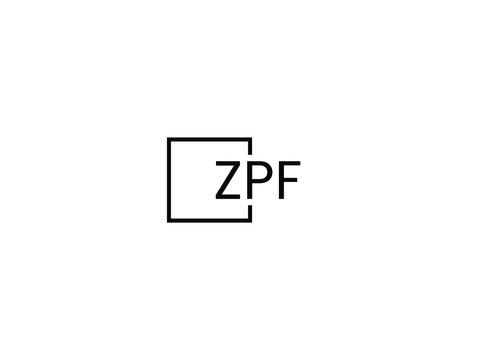 ZPF letter initial logo design vector illustration