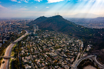 Santiago de Chile aus der Luft