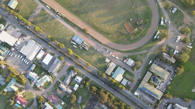 Aerial view of Muswellbrook showgrounds 