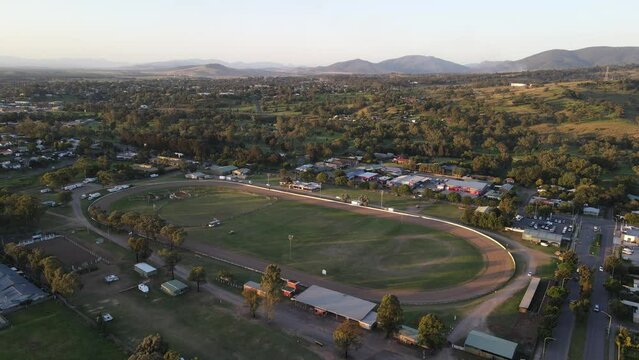 Aerial view of Muswellbrook showgrounds 
