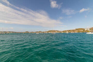 Bay view in Sainte-Anne, Martinique, France