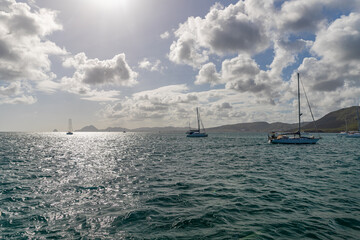 Bay view in Sainte-Anne, Martinique, France