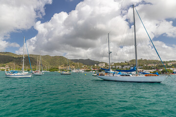Le Marin bay, Martinique, France