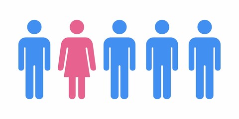 group of people illustration vector,woman and man icon.