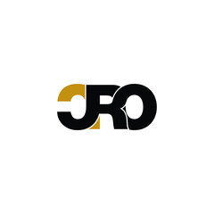CRO letter monogram logo design vector