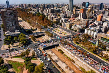 Naklejka premium Santiago de Chile | Luftbilder von Santiago de Chile
