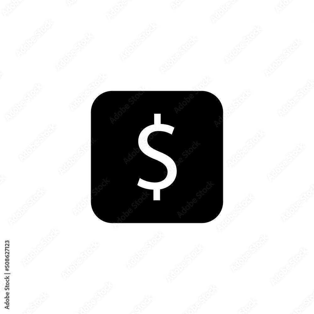 Canvas Prints dollar button icon