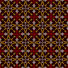 Damask Seamless Retro Pattern Background Botanic Garden Art