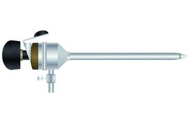 stainless steel medical trocar in profile