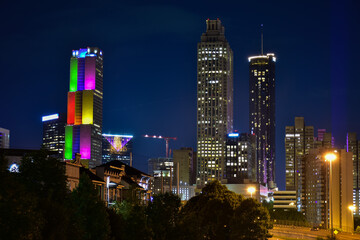Atlanta Cityscape At Midnight In June
