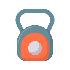 Kettlebell vector flat icon for web isolated on white background EPS 10 file