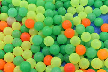 Dry pool with balls. Background