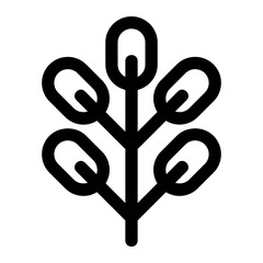 Leaf Line Icon Vector