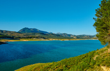 Fototapeta na wymiar Iznajar reservoir, in Andalusia, Spain