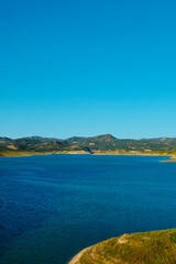 Fototapeta na wymiar detail of Iznajar reservoir, in Andalusia, Spain