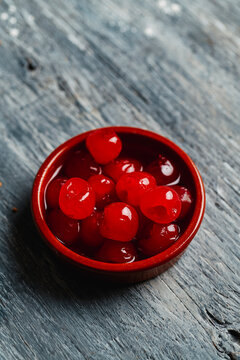 Some Maraschino Cherries In A Bowl