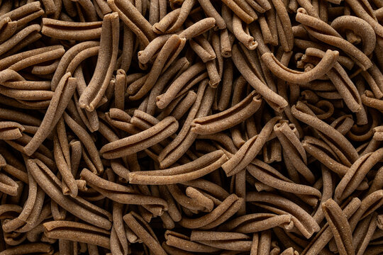 Raw strozzapreti buckwheat pasta