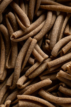 Raw strozzapreti buckwheat pasta