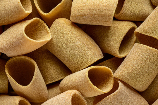 Raw paccheri pasta