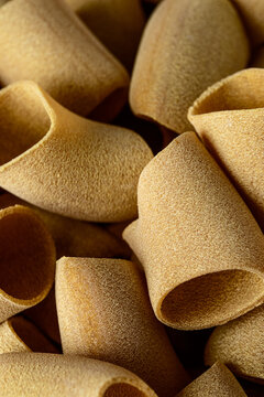 Raw paccheri pasta