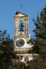 Town Arch Arco da Vila entrance in the Old Town's wall in Faro, Algarve, Portugal.