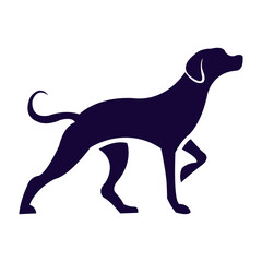 dog silhouette. Vector illustration. Isolated on white