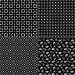 black gray white seamless vector patterns