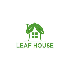 Leaf House Logo  Vector