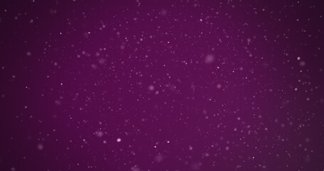 Image of white spots moving on purple background