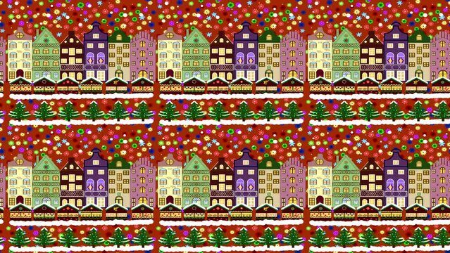 Loop motion composition. Christmas Background. Christmas atmosphere. Video for the screensaver.