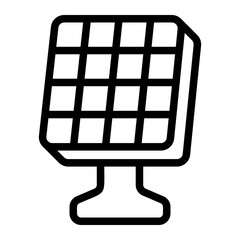 solar panel line icon