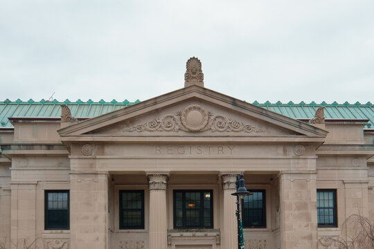 Historical Registry Building Dedham MA USA