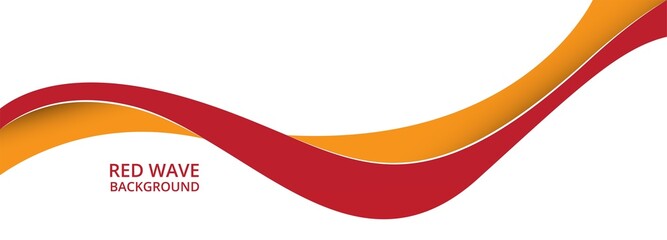 red wave background design template