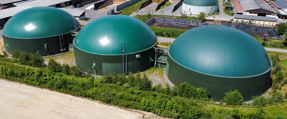 Panorama einer Biogasanlage
