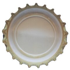 beer bottle cap isolated over white