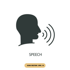 speech icons  symbol vector elements for infographic web