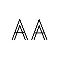 alphabetic geometrical shape icon minimal black flat logo illustration creative simple art design 