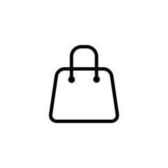 shopping bag icon flat style trendy stylist simple