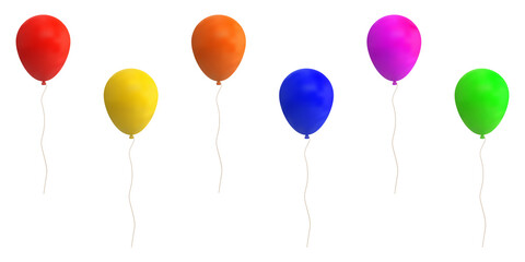 set of colorful balloons illustration, realistic balloons vector