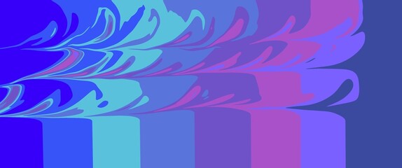 Paisley Pattern of Blue and Purple Tones