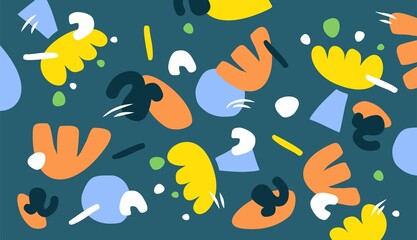 Colorful hand drawn doodle pattern background vector