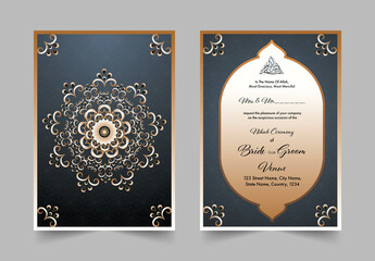 Muslim Nikah Wedding Invitation Design