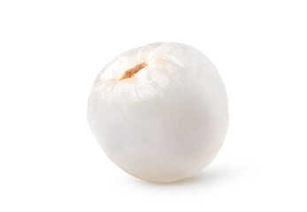 Obraz na płótnie Canvas Lychee pulp isolated on white background. Clipping path.