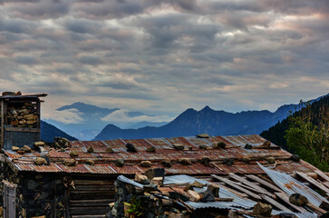 Mountain ,Nature and House  Barhal,Artvin, Turkey