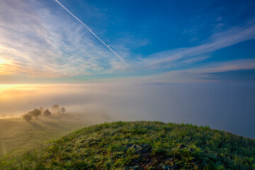 Weather inversion in Central Bohemian Highlands,