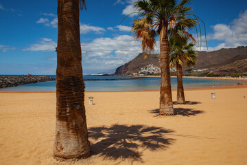 On the beach in Las Teresitas, Tenerife, Spain