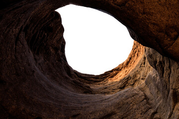 rock stone part on white background isolate