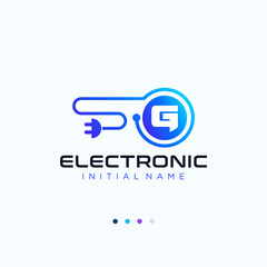 Letter G electronic clean and professional vector logo design