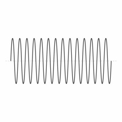 sine wave and sinusoidal waveform. Vector illustration on white background.