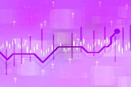 2d rendering Stock market online business concept. business Graph 